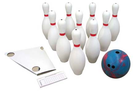 2 1/2 lb. 2-Finger Bowling Ball and 10 Pins Set