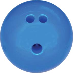 3 lb. Blue Rubberized Plastic Bowling Ball