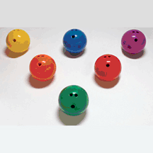 3 lb Rubberized Plastic Rainbow Bowling Balls (Set of 6)