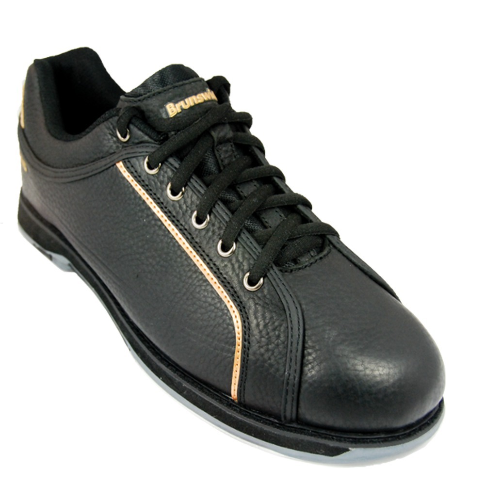 Brunswick Men's Charger Black/Gold Bowling Shoes