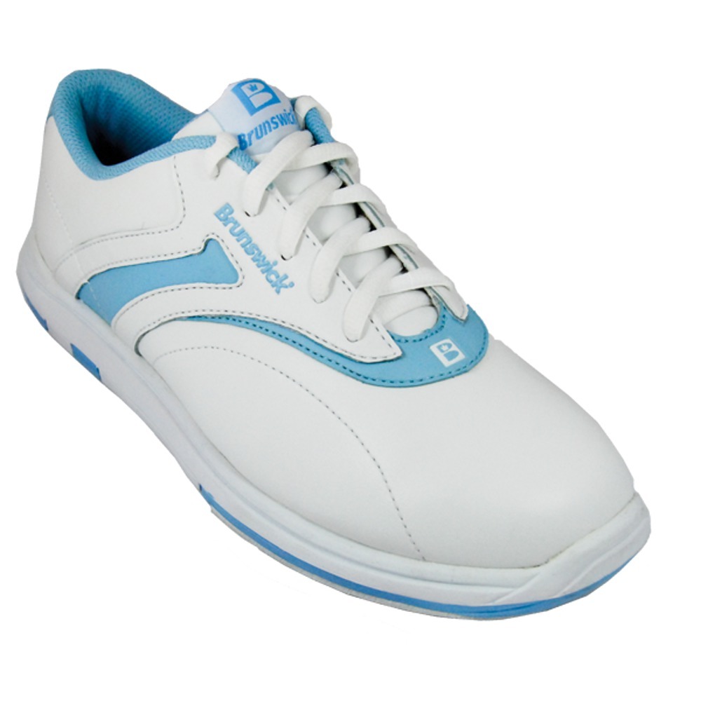 Brunswick Women's Silk White/Light Blue Bowling Shoes