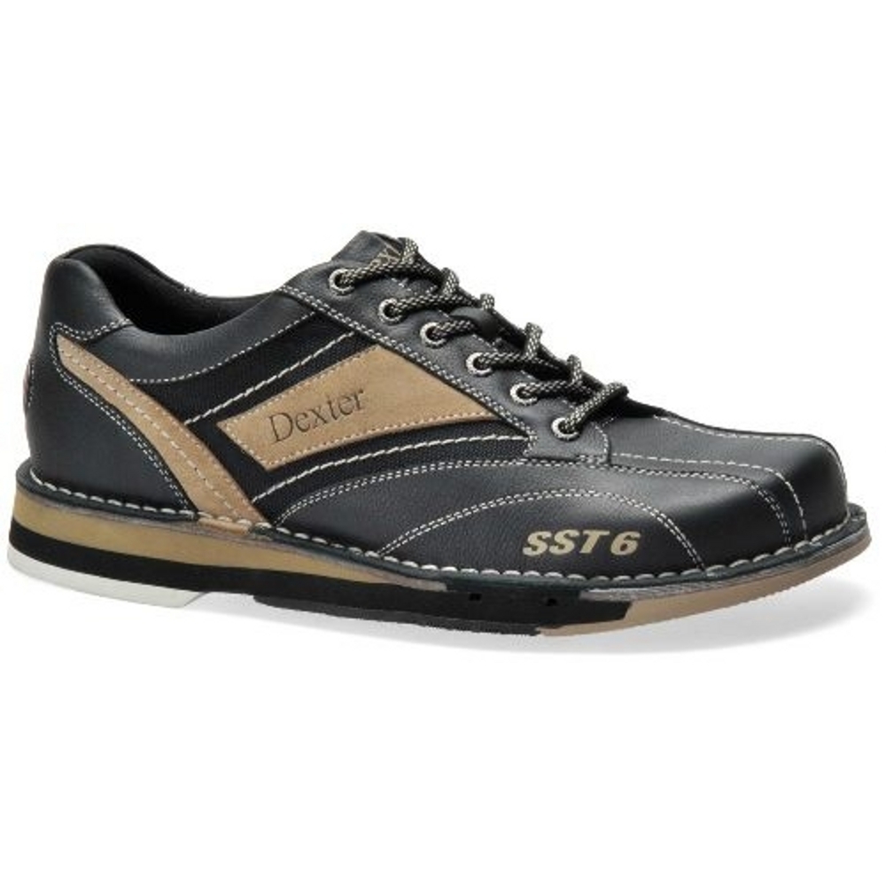 Dexter Men's SST 6 LZ Black/Stone Right Handed Bowling Shoes