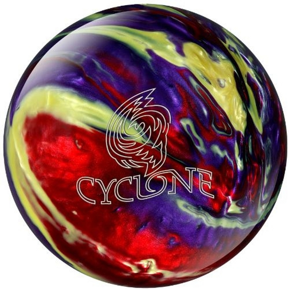 Ebonite Cyclone Red/Purple/Yellow Bowling Balls