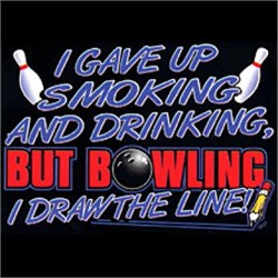 Funny Bowling T-shirt - Draw the Line Tee